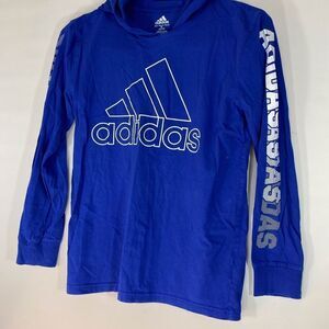 Adidas Hooded Long Sleeve Tee Kids Medium (10-12)